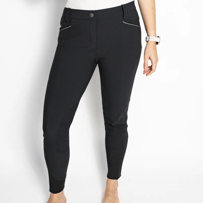 Horseware Ladies Competition Self Seat Breeches - Black - 34